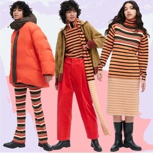 Marni x Uniqlo Orange/ Red Corduroy Wide leg Pant size S